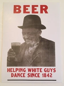 Beer Helping White Guys Dance Postcard from the 1980s 4"x6" - Picture 1 of 2