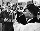 1965 Racist GEORGE LINCOLN ROCKWELL Meets MARTIN LUTHER KING Photo ( 166-c )