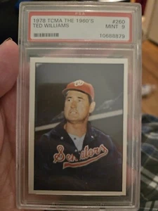Ted Williams 1978 TCMA THE 1960'S #260 PSA 9 MINT HOF SENATORS RED SOX RARE - Picture 1 of 2