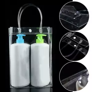 Borsa tote trasparente PVC borsa a mano trasparente borsa shopper borse spiaggia hobo - Foto 1 di 10