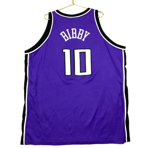 Vintage Mike Bibby Sacramento Kings Reebok Authentic Jersey Size 56 Purple Nba Cover