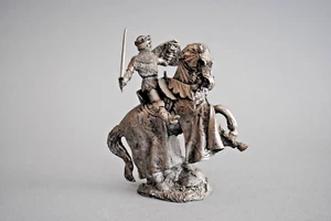 Ritterfigur Zinn / Reiter auf Pferd / Höhe 100 mm ( J 34 ) - Bild 1 von 14