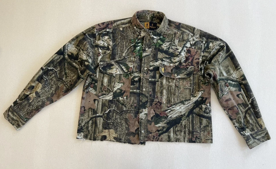 Browning Hunting Shirt Men Large Short Breakup & Infinity Camo Shooting Realtree - Image 1 of 4