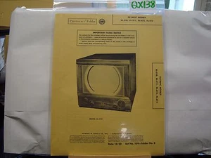 SAMS PHOTOFACT MANUAL & SCHEMATIC TELEVISION OLYMPIC XL-210, XL-211, XL-612, 613 - Picture 1 of 3