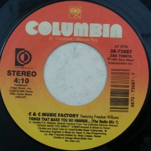 C&C MUSIC FACTORY Things That Make You Go Hmm 3873687 7" 45rpm Vinyl VG+ - Imagen 1 de 2