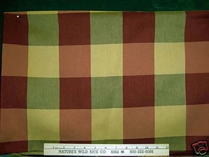 Burgundy & Gold Squares Fabric 41" X 54" Includes 40" Matching Trim DIY Crafts - Picture 1 of 1