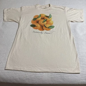 Vintage 1996 Plant the Earth Oranges T-shirt Cotton Size Large Made in USA - Picture 1 of 10