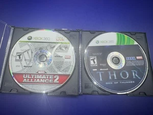 Marvel Ultimate Alliance 2 & Thor God Of Thunder Microsoft Xbox 360 Tested Disc - Picture 1 of 13