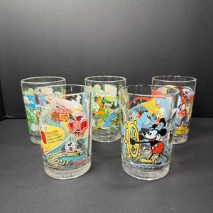 Vintage Disney 100 Years of Magic McDonalds Glasses Set of 5 Multiple Characters - Picture 1 of 13