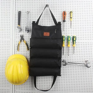 Roll Up Tool Bag Canvas Tool Pouch Wrench Organizer Durable Hanging Zipper To GA - Picture 1 of 15