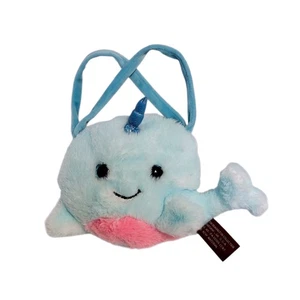 The Bearington Collection Narwaly Borsa Peluche Portaoggetti 9"Borsa Animali Imbottita - Foto 1 di 6