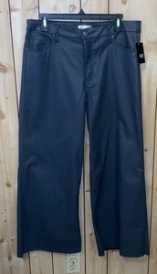 Pantalones de mezclilla KUT from the Kloth Meg Fab Ab recubiertos cintura alta dobladillo crudo pierna ancha 6-8-10-14 - Imagen 1 de 11