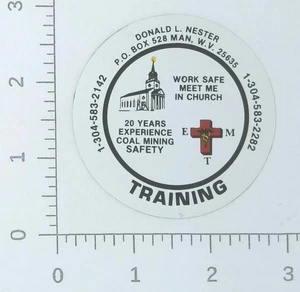 Coal Mining Safety Training Man West Virginia Advertising Refrigerator Magnet - Picture 1 of 1