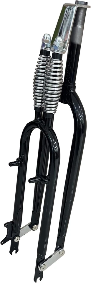 26" Springer Fork 1" Threaded Bike Fork Dual Spring Classical Fork Copper Bike - Image 1 of 1