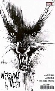 WEREWOLF BY NIGHT #1 COVER D INCENTIVE BILL SIENKIEWICZ B&W GEMMA NASCOSTA VAR NM - Foto 1 di 2