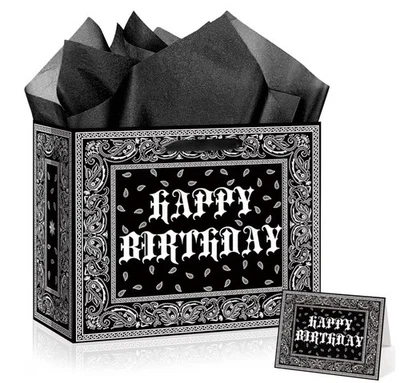 Cholo Bolsas de Regalo de Cumpleaños Lowrider Bolsa de Favores de Fiesta con Papeles de Pañuelo para Tarjetas Negro Foto 1 de 3