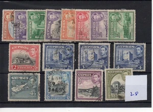 Cyprus - (28) 1938 Definitive selection - used - SG cat £17 - Picture 1 of 1