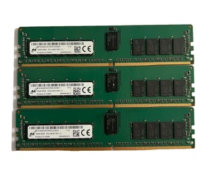 [48GB] - LOT OF 3x 16GB DDR4 ECC 2400 Micron Registered Server RAM - Picture 1 of 2