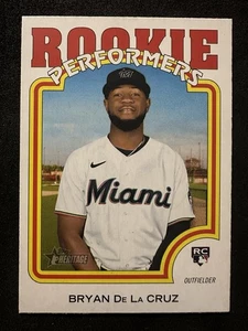 2022 Topps Heritage Rookie Performers Bryan De La Cruz RP-11 - Picture 1 of 2