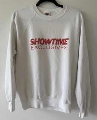 Sudadera Cuadrada Blanca Cuello Redondo Promo Exclusiva Showtime Network Años 90 DE COLECCIÓN - L Foto 1 de 4