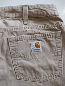 Carhartt WB002 GKH Canvas Arbeitshose Damen 10x32 Regular Straight Leg hellbraun - Bild 1 von 16