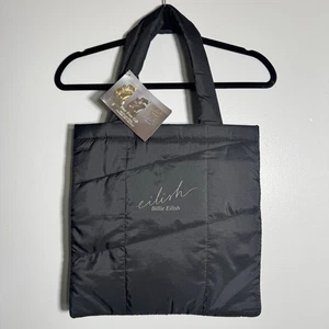 Limited Edition Billie Eilish Puffy 90s Style Black Signature Tote Bag Neu mit Etikett - Bild 1 von 7