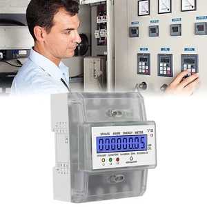 Drehstromzähler geeicht für DIN Hutschiene+3x5(80)A 220V 50Hz 3 Phasen 4 Dr L8U4 - Bild 1 von 12
