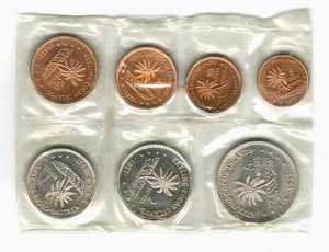 Cocos Keeling Islands. 1977 Set : 5, 10, 25, 50 Cents, 1, 2, 5 Rupees. UNC/BU - Picture 1 of 2