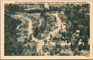 OAK RIDGE, Tennessee Postcard "View of a Residential Area" Curteich c1940s - Picture 1 of 2