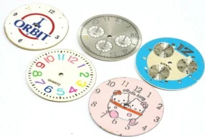 Lot of five mixed brands dials with pins to restore                        -6047 - Picture 1 of 2