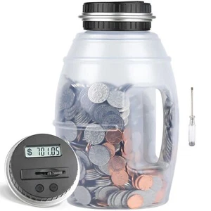 Large Digital Coin Bank for Kids and Adults - LCD Counter, 2.8L Capacity for ... - Picture 1 of 8