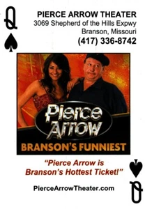 Tarjeta de juego publicitaria vintage Branson Missouri - Imagen 1 de 2
