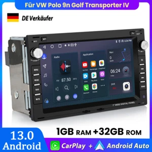 Für VW Polo 9n Golf Transporter IV Carplay Autoradio Android 13 GPS NAVI BT DAB+ - Bild 1 von 12