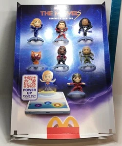 2023 THE MARVELS McDonald’s Happy Meal Toy Store Display With All 7 Toys - Picture 1 of 9
