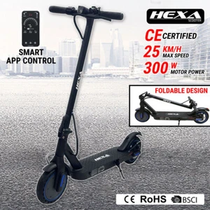 Electric Scooter Foldable Portable Adult E-Bike 300W 25KM/H Travel APP Commuter - Picture 1 of 10