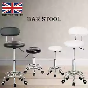 Adjustable Beauty Spa Salon Stool Massage lift-Hairdressing Swivel UK Bar Stool - Picture 1 of 17