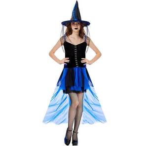 Women Witch Sorceress Slim Dress Cosplay Costume Bodysuit Suit Halloween Party - Picture 1 of 10