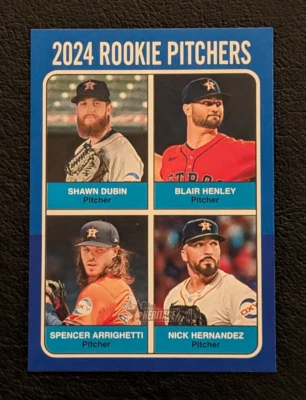 2024 Topps Heritage High Number Rookie Pitchers Blue #619 Houston Astros - Image 1 of 2