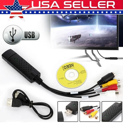 USB 2.0 Audio Video VHS VCR to DVD Converter Capture Card Adapter Digital Format