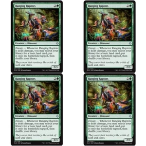 4 x RANGING RAPTORS NM Ixalan MTG Green - Dinosaur Unc - Picture 1 of 1