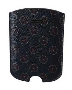 DOLCE & GABBANA Phone Case Cover Blue Patterned Leather Sock Universal $200 - Picture 1 of 5