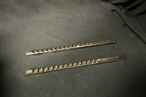 LOT 2 THREADWELL HS KEYSEAT BROACHES SIZES 3/16-2 & 5/16-2 ~ SHIMS NOT INCLUDED - Foto 1 di 8