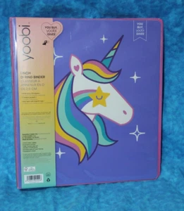 Yoobi 1 Zoll D-Ring Ordner ~ schönes Einhorn - Bild 1 von 5