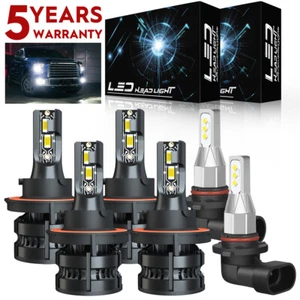Combo faros LED haz alto y bajo + bombillas antiniebla para Ford F250 F350 2017-2019 - Imagen 1 de 20