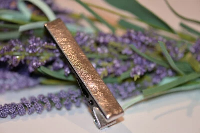 Gold or Silver faux leather lined alligator clips 2.4 inch long - Image 1 of 4