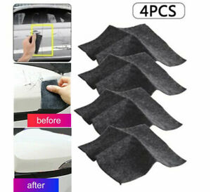 1/4PCS Car Scratches Remover Nano Sparkle Cloth Magic Cloth Scratch Remover Kit