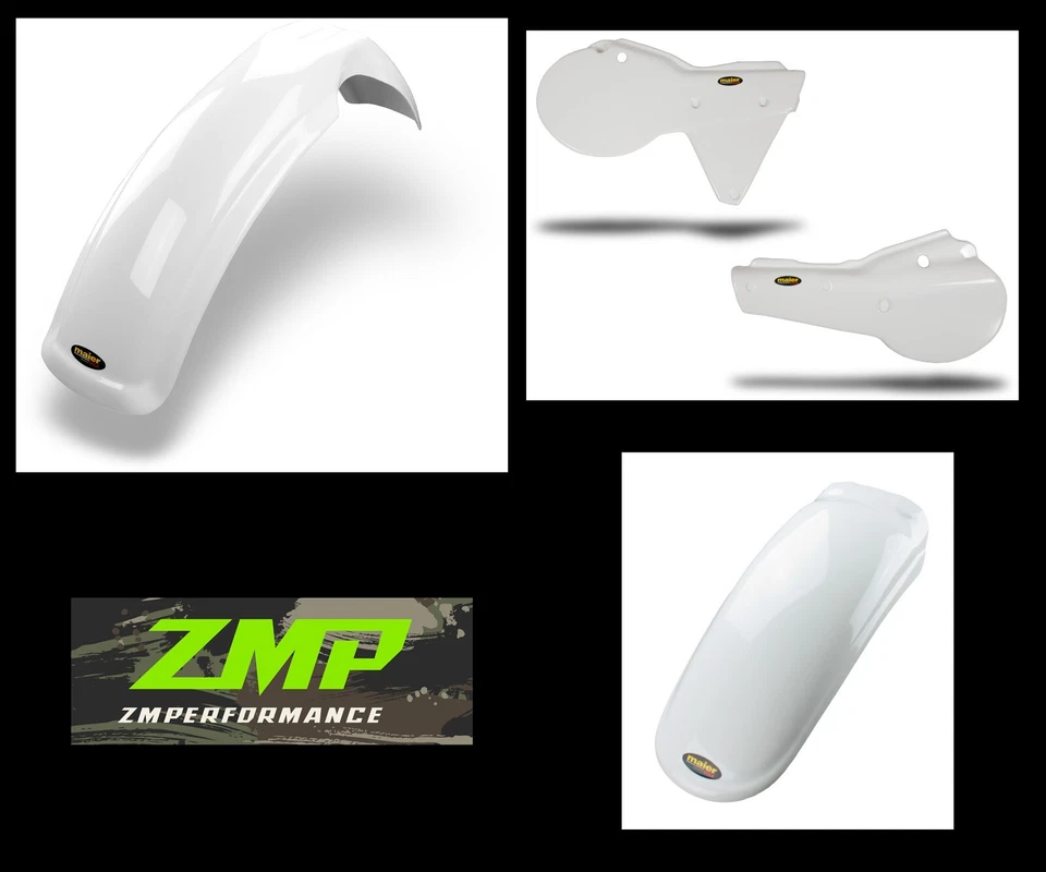 NEW YAMAHA YZ250 YZ465 1980-1981 WHITE FRONT AND REAR FENDERS AND SIDE PANELS - Image 1 of 1
