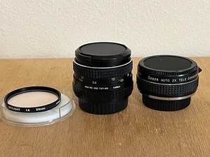 Sears Model 202 Camera Lens (3) Korea Japan, 737160, Skylight 1A, Tele Converter - Picture 1 of 13
