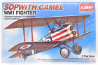 Model Kit Academy Sopwith Camel WWI Fighter Airplane Plastic 1:72 Scale 12447