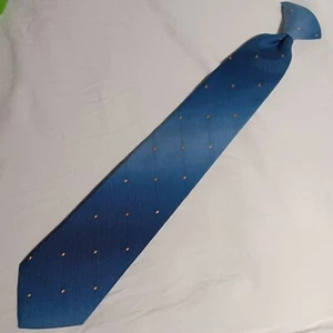 Vintage 1980's Ambassador Mens Clip-On Necktie Orange Polka Dot - Picture 1 of 5